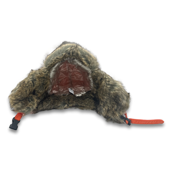 Orange Aviator Soft Faux Fur Ear Flap Hat Winter Ski Trooper Trapper Hat - Picture 6 of 7